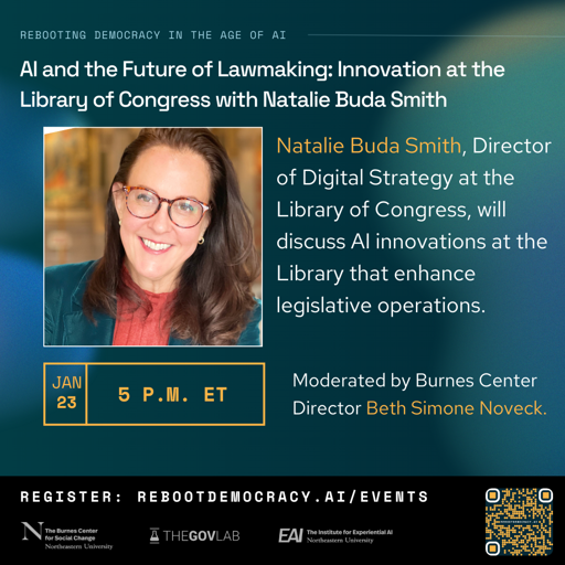 AI and the Future of Lawmaking: Innovation at the Library of Congress with Natalie Buda Smith