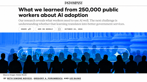 What we learned from 250,000 public workers about AI adoption